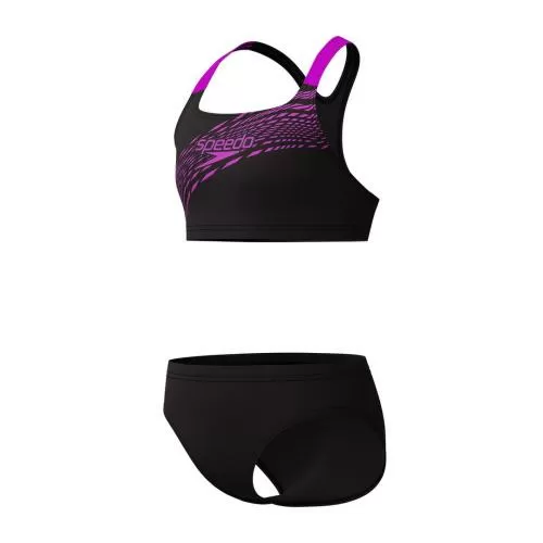 Speedo Medley Logo 2PC Swimwear Female Junior/Kids - Diva