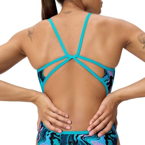 Speedo Printed Web Back Swimwear Female Adult - Canyon Ombre/Black