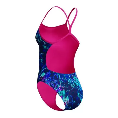 Speedo Vanquisher Printed V-Back 2.0 Swimwear Female Adult - Pixel Pool/Navy