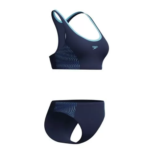Speedo Placement Racerback 2pc Swimwear Female Adult - Peacoat/Angelic Blue
