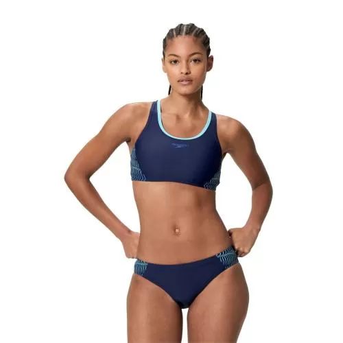 Speedo Placement Racerback 2pc Swimwear Female Adult - Peacoat/Angelic Blue