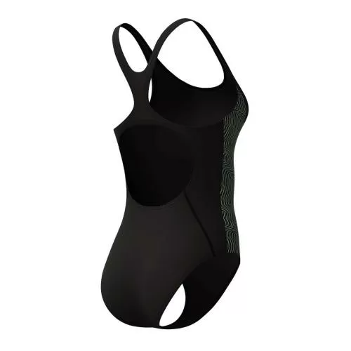Speedo Placement Muscleback 1pc Swimwear Female Adult - Anthracite/Pale Clover
