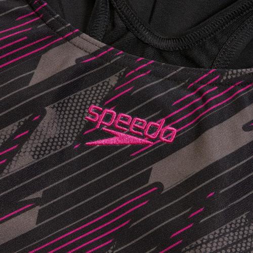 Speedo HyperBoom Placement Muscleback Swimwear Female Adult - Black / Electri