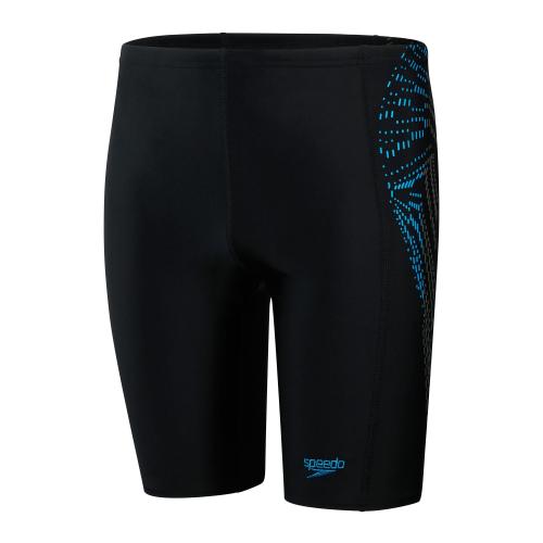 Speedo Plastisol Placement Jammer Swimwear Male Junior - Black/Pool/USA Ch