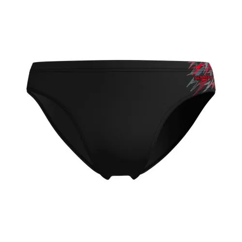 Speedo Medley Logo Brief 7cm Swimwear Male Adult - Anthracite/High Risk Red