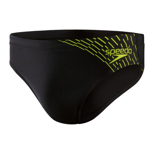 Speedo Medley Logo  7cm Brief Adult Male - Black/Atomic Lime