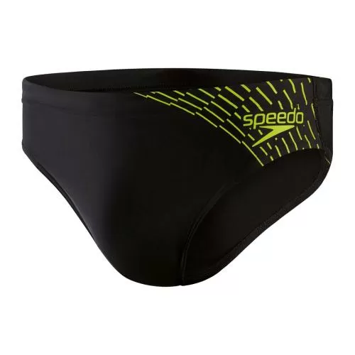 Speedo Badehose Medley Logo 7cm Brief Swimwear Male Adult - Black/Atomic Lime