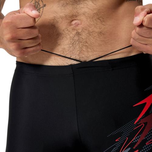 Speedo Medley Logo Aquashort Swimwear Male Adult - Anthracite/High Risk Red