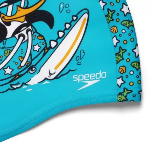 Speedo Printed Polyester Cap Swim Caps Junior (0-6) - Chima Azure Blue/