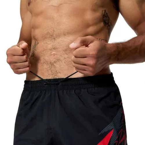Speedo Medley Logo Watershort 16" Watershorts Male Adult - Anthracite/High Risk Red
