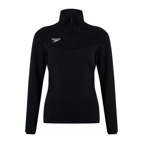Speedo CLUB 1/4 ZIP MIDLYR TRN TOP AF Teamwear Adult Female - BLACK