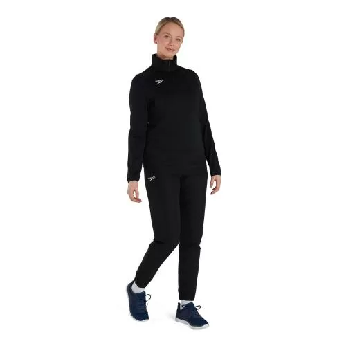 Speedo CLUB 1/4 ZIP MIDLYR TRN TOP AF Teamwear Adult Female - BLACK
