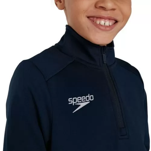 Speedo CLUB 1/4 ZIP MIDLYR TRN TOP JM Teamwear Junior Unisex - NAVY