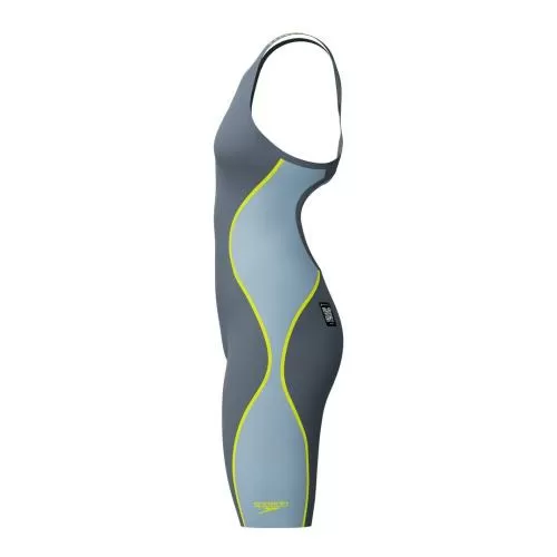 Speedo LZR Intent 2.0 OPBK Kneeskin Race Female Adult - Grey Lead/Acadia Blue/Hyper Yellow - Mai