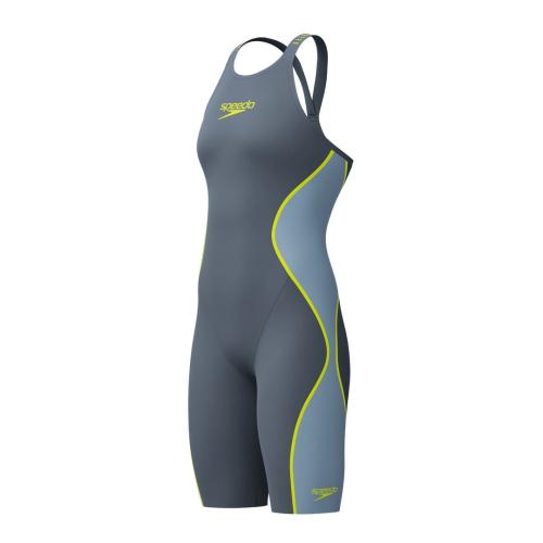 Speedo LZR Intent 2.0 CDBK Kneeskin Race Female Adult - Grey Lead/Acadia Blue/Hyper Yellow - Mai