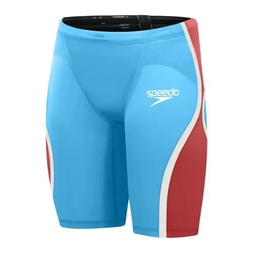 Speedo Fastskin LZR Pure Intent 2.0 J Race Male Adult - Picton Blue/Flame Red/Snow Reflective