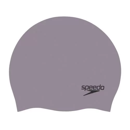 Speedo Plain Moulded Silicone Cap Adult Unisex - Chrome