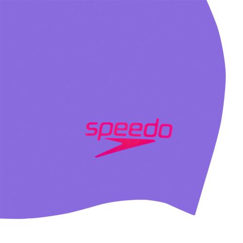 Speedo Plain Moulded Silicone Junior Unisex - Lilac/Red