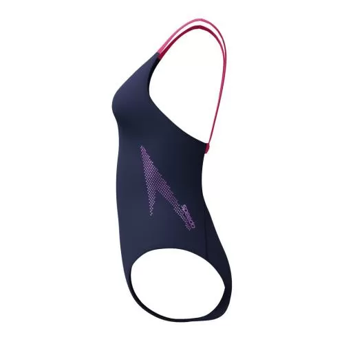 Speedo Solid Boom Leaderback 1pc Swimwear Female Adult - Peacoat/Margarita Pink