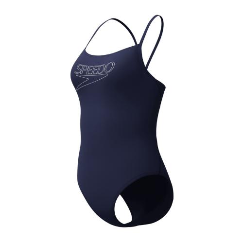 Speedo Endurance+ Logo Thin Strap 1pc Swimwear Female Adult - Peacoat
