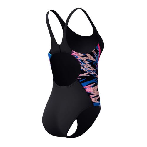 Speedo Hyperboom Splice Muscleback 1p Swimwear Female Adult - Anthracite/Margarita Pink