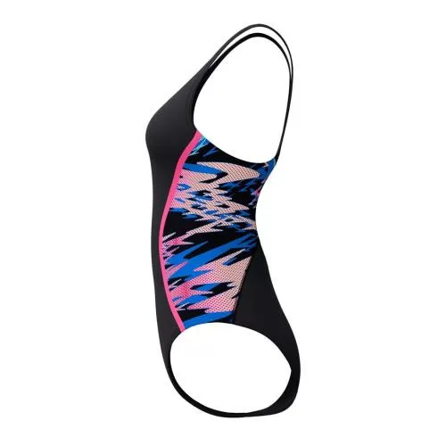 Speedo Hyperboom Splice Muscleback 1p Swimwear Female Adult - Anthracite/Margarita Pink
