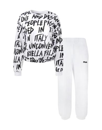 Fila Homewear Set Pullover und Hose - white (Grösse: XS)