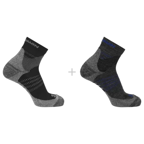 Salomon Socken X Ultra Access Quarter 2-Pack - anthracite-black