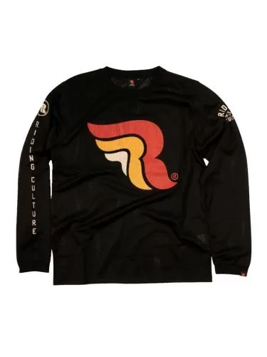 RIDING CULTURE Logo Mesh Jersey Longsleeve Men - Black