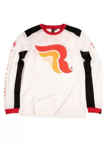 RIDING CULTURE Logo Mesh Jersey Longsleeve Men - White