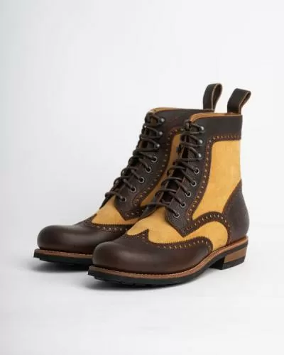 ROKKER Frisco Brogue Boot Ltd. Brown/Beige - Brown/Beige