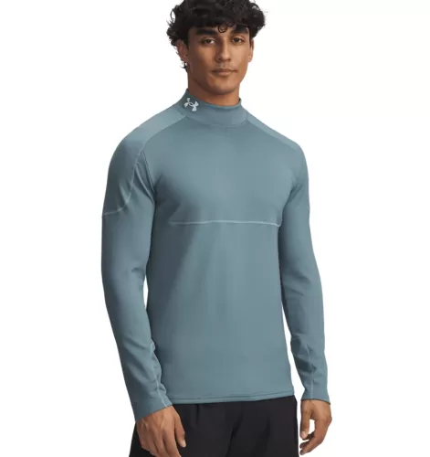 Under Armour Cold Weather Grid Ls Mock - jasper blue