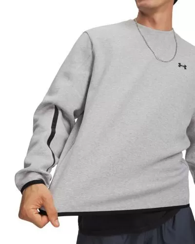 Under Armour Unstoppable Flc Crew - mod gray light heather