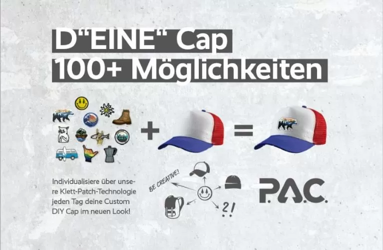 P.A.C. DIY Snapback Cap Blank - grey