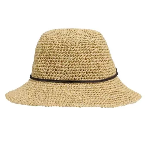 P.A.C. Lilen Bucket Straw Hat S/M - light beige
