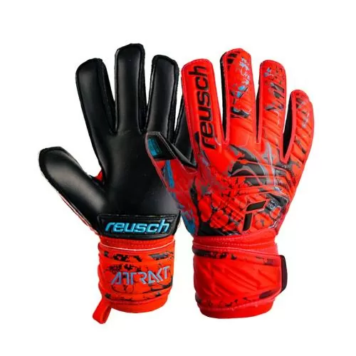 Reusch Attrakt Silver Junior - bright red/future blue/black