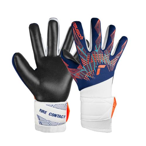 Reusch Pure Contact Silver Junior - premium blue/electric orange/black