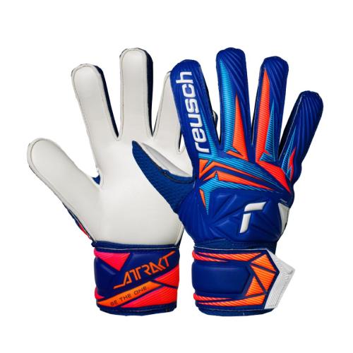 Reusch Attrakt Solid Junior - sharp blue/white/shocking orange
