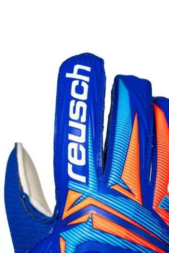 Reusch Attrakt Solid Junior - sharp blue/white/shocking orange