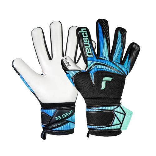 Reusch Attrakt RE:GRIP NC Junior - black/ocean light