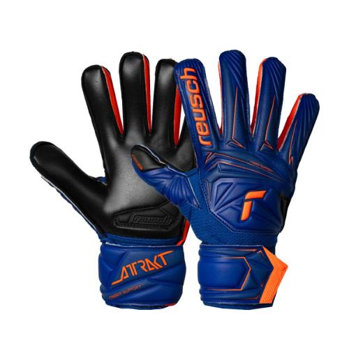 Reusch Attrakt Infinity FingerSupport Junior - sharp blue/shocking orange/black