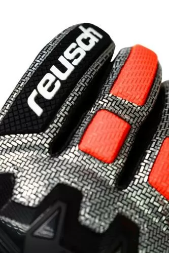 Reusch Worldcup Warrior GS - black/silver/fluo red