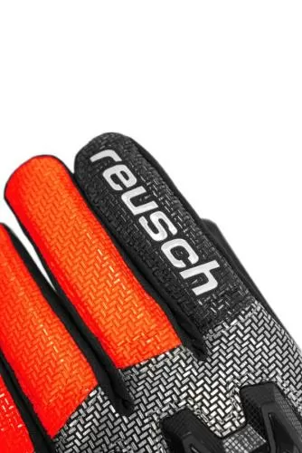 Reusch Worldcup Warrior R-TEX® XT Junior - black/silver/fluo red