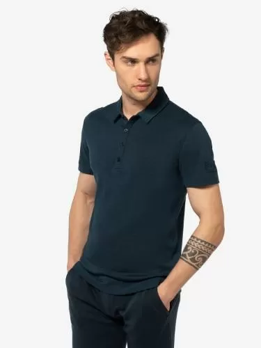 SN Super Natural M POLO BIO SHIRT - blueberry