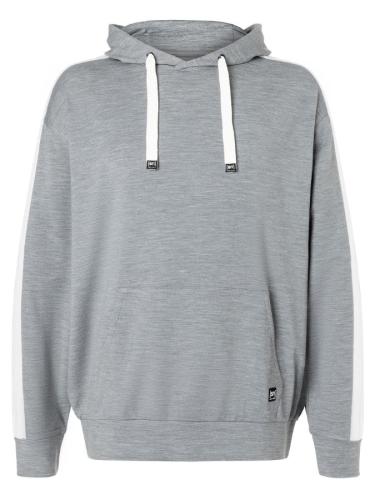 SN Super Natural M COLORADO HOODIE - cashmere grey melange/fresh white