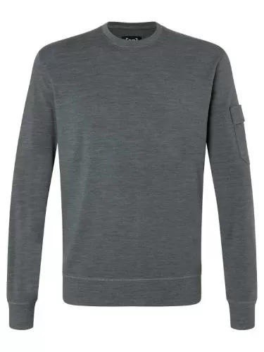 SN Super Natural M ALPINE BRUSH CREWNECK - dark shadow melange
