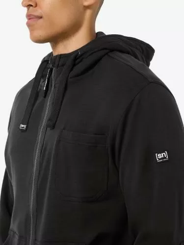 SN Super Natural M SOLUTION DWR HOODIE - jet black
