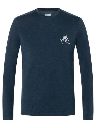 SN Super Natural M TONI BRUSH LS - blueberry/feather grey/high risk red