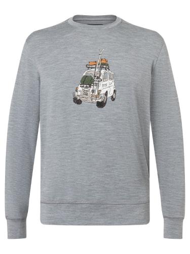 SN Super Natural M CARSKI CREW - cashmere grey melange/various