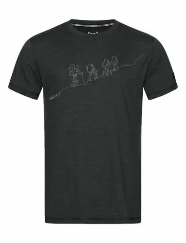 SN Super Natural M HIKING TEE - deep fores/f grey